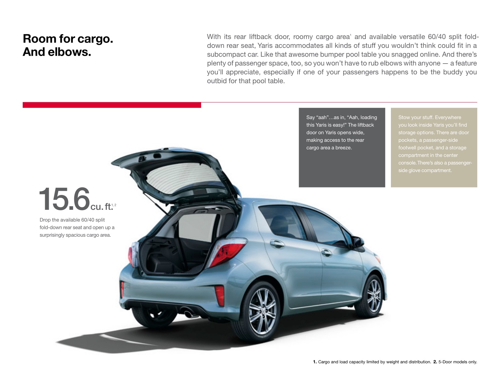 2014 Toyota Yaris Brochure Page 8